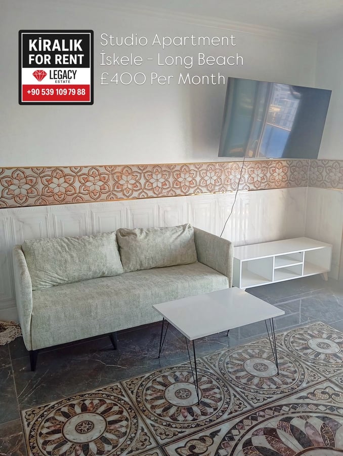 İskele Long Beach'te Stüdyo Daire